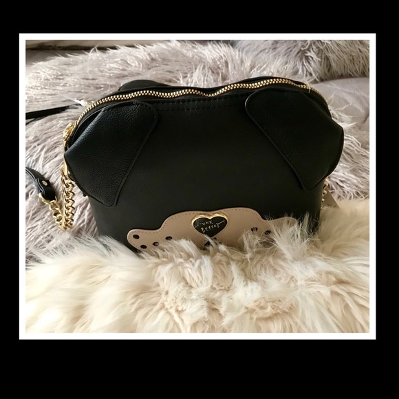 Betsey Johnson Black Puppy Dog Purse & Wallet Set - Picture 5 of 8